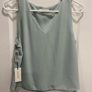 Brand New with Tags - Aritzia Babaton Murphy tank top in Sea Spray. Size XS